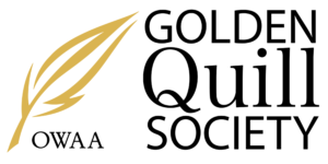 The logo of OWAA's Golden Quill Society