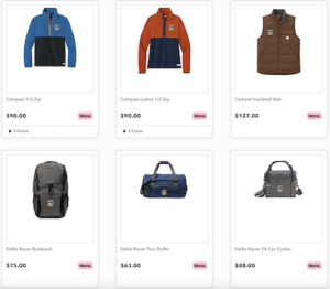 Check out some sweat gear, all branded with OWAA's 100th anniversary logo! There's apparel, hats and bags from Carhartt, Cotopaxi and Eddie Bauer.