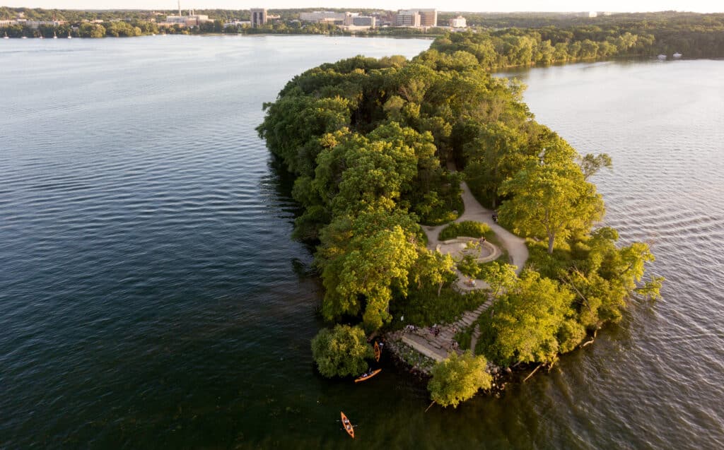 A bird's eye view of Madison, Wisconsin